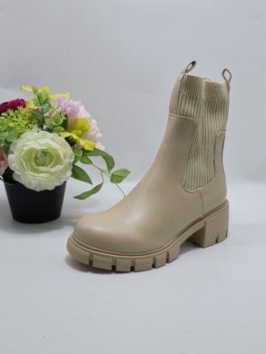 Botki damskie ocieplane na płaskim (36-41) 888-67 BEIGE