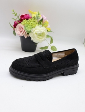 Mokasyny damskie na płaskim (36-41) C-387 BLACK
