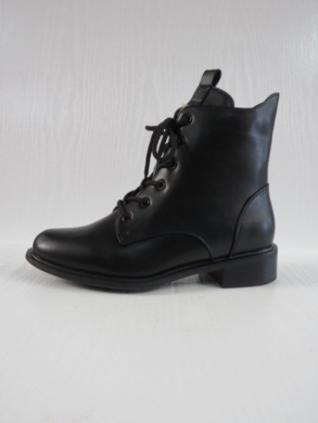 Botki damskie ocieplane na płaskim (36-41) SA132-1 BLACK