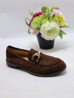 Mokasyny damskie na płaskim (36-41) H8-1027 BROWN
