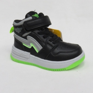 Buty sportowe chłopięce (22-27) P808B GREEN/BLACK