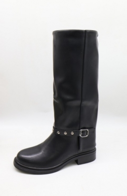 Kozaki damskie na płaskim (36-41) DE8077 BLACK