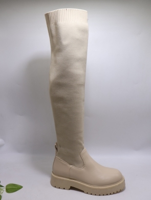 Kozaki damskie na płaskim (36-41) HQ283 BEIGE