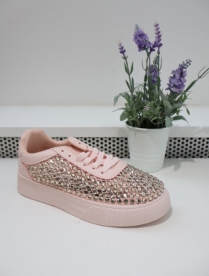 Buty sportowe damskie na płaskim (36-41) 9029 PINK