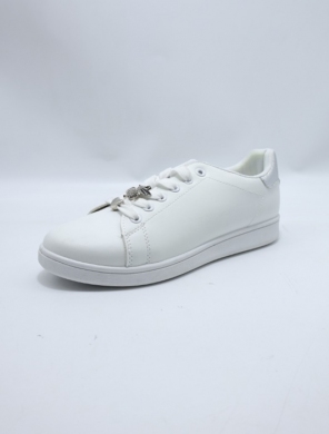 Buty sportowe damskie na płaskim (36-41) 81380-3 WH/SILVER