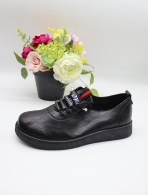 Półbuty damskie na płaskim (36-41) TC06-7 BLACK