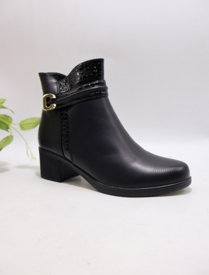 Botki damskie ocieplane na obcasie (36-41) G6621-1 BLACK