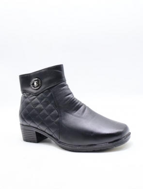 Botki damskie ocieplane na obcasie (37-42) B502 BLACK