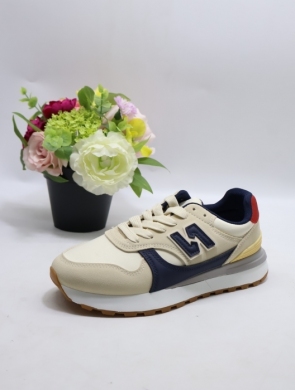 Buty sportowe damskie na płaskim (36-41) 24069 BEIGE