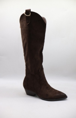 Kozaki damskie ocieplane na obcasie (36-41) 1139 BROWN