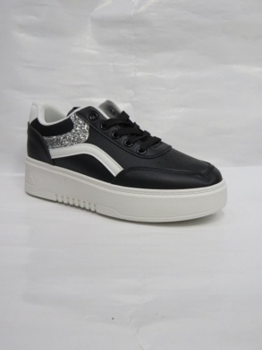 Buty sportowe damskie na płaskim (36-41) R185 BLACK