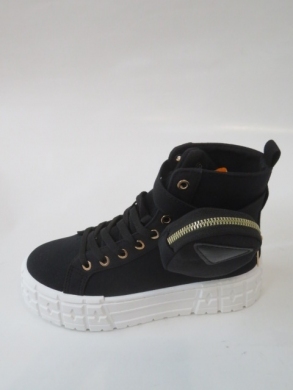 Sneakersy damskie wysokie (36-41) HR-30 BLACK