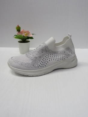 Buty sportowe damskie na płaskim (36-41) 12-07 WHITE