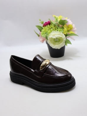 Mokasyny damskie na płaskim (36-41) 8354A BROWN