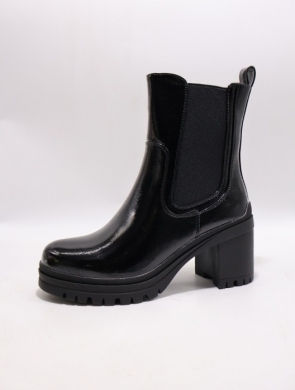 Botki damskie ocieplane na obcasie (36-41) B-256 BLACK