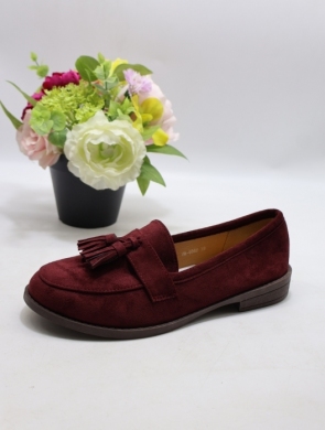 Mokasyny damskie na płaskim (36-41) H8-966 WINE