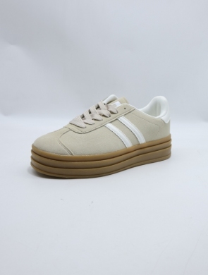 Buty sportowe damskie na płaskim (36-41) 24001 BEIGE
