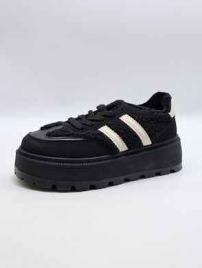 Buty sportowe damskie na płaskim (36-41) 24886 BLACK
