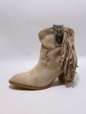 Botki damskie na obcasie (36-41) M1513 BEIGE