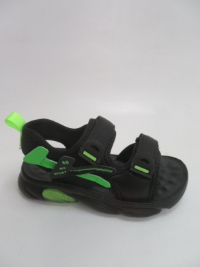 Sandały chłopięce (26-31) D932 BLACK/GREEN