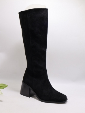 Kozaki damskie ocieplane na obcasie (36-41) 1874 BLACK