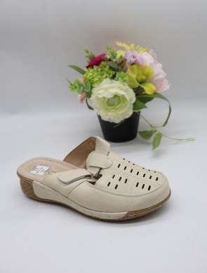 Klapki damskie na płaskim (36-41) J6-15 BEIGE