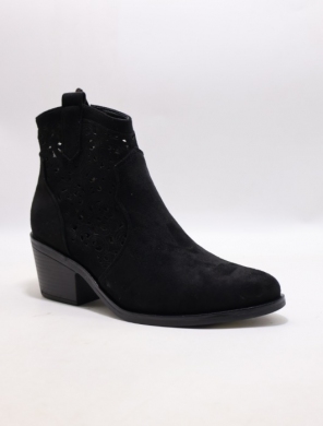 Botki damskie na obcasie (36-41) H2522-1 BLACK