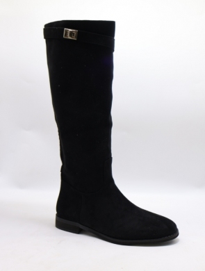 Kozaki damskie ocieplane na płaskim (36-41) 88-2 BLACK
