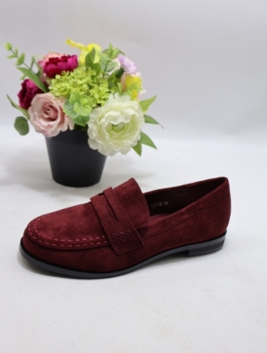 Mokasyny damskie na płaskim (36-41) H8-1051 WINE