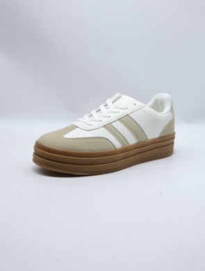 Buty sportowe damskie na płaskim (36-41) D51-38 WH/BEIGE