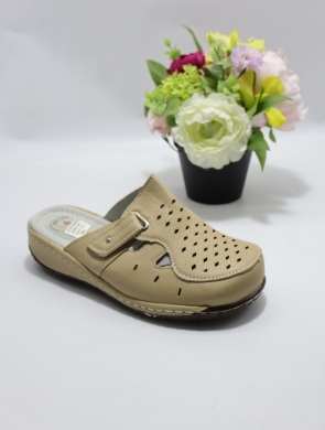 Klapki damskie na płaskim (36-42) 21017 BEIGE