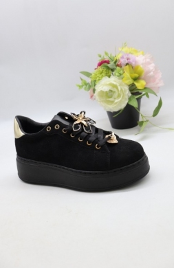 Buty sportowe damskie na płaskim (36-41) EV-551 BLACK