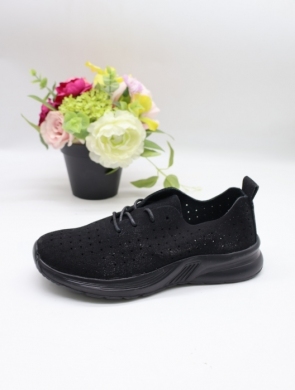 Buty sportowe damskie na płaskim (36-41) YY-180 BLACK