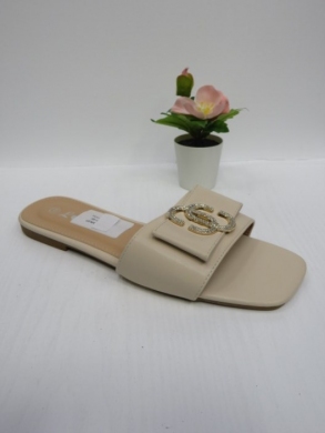 Klapki damskie na płaskim (36-41) YU212 BEIGE