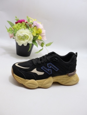 Buty sportowe damskie na płaskim (36-41) 24071 BLA/NAVY