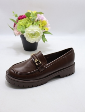 Mokasyny damskie na płaskim (36-41) 9829 BROWN
