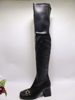 Kozaki damskie na obcasie (36-41) YL78 BLACK