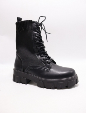 Botki damskie na płaskim (36-41) H2198 BLACK