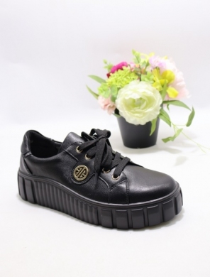 Buty sportowe damskie na płaskim (36-41) 6640 BLACK