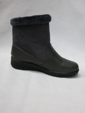 Botki damskie ocieplane na płaskim (37-42) 1210-3 GREY
