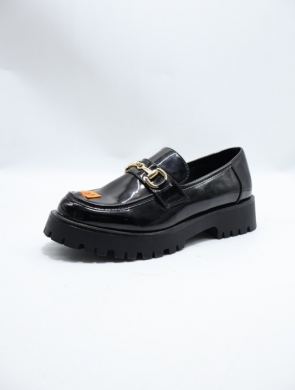 Mokasyny damskie na płaskim (36-41) DE951M BLACK
