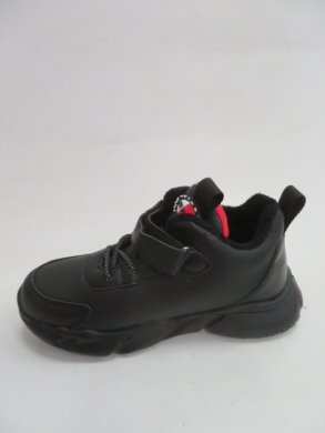Buty sportowe chłopięce ocieplane (32-37) P691 BLACK/RED