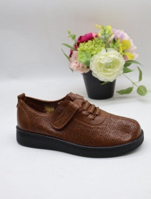 Półbuty damskie na płaskim (36-41) TC06-3 BROWN