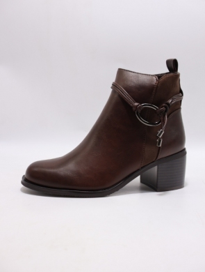 Botki damskie na obcasie (36-41) CHC373 BROWN