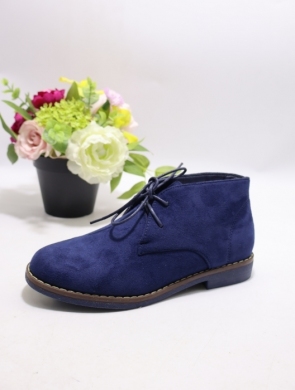 Botki damskie na płaskim (36-41) 1002-6 NAVY