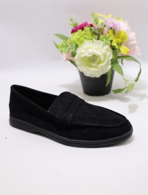 Mokasyny damskie na płaskim (36-41) G491 BLACK