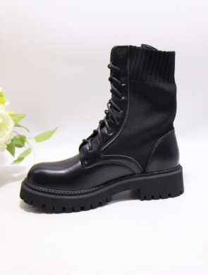 Botki damskie na płaskim (36-41) 7735A BLACK