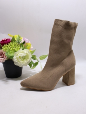 Botki damskie na obcasie (36-41) B3071 KHAKI