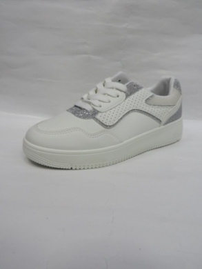 Buty sportowe damskie na płaskim (36-41) XJ-3 WHITE/SILVER