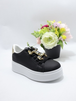 Buty sportowe damskie na płaskim (36-41) AD15 BLACK
